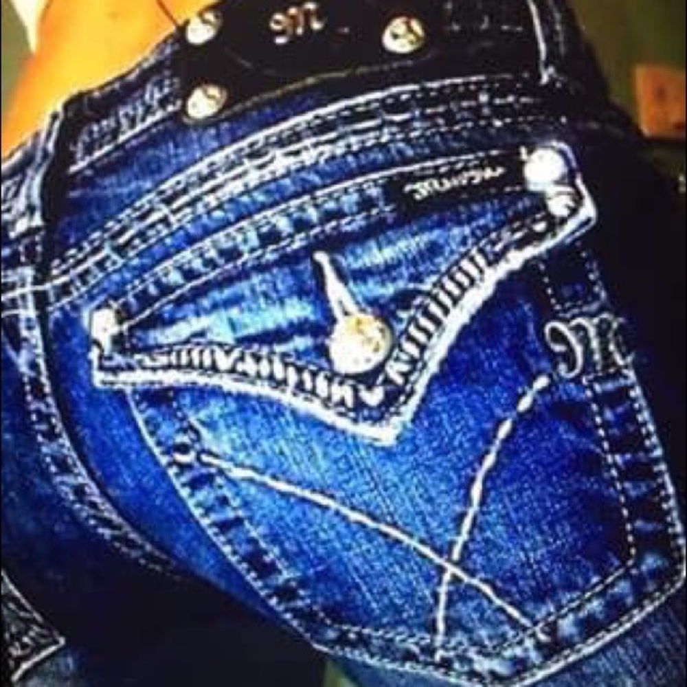 MISS ME JEANS BOOT HEAVY STITCHING SIZE 26